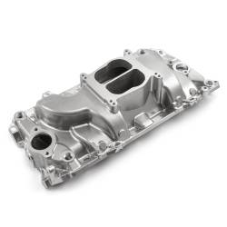 Speedmaster - Speedmaster 1-147-017 LowRise Oval Port Intake Manifold Mach Pol for Chevy BBC - Image 1