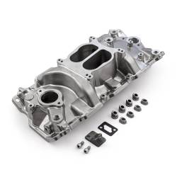 Speedmaster - Speedmaster 1-147-002 LowRise Non EGR Intake Manifold Mach Pol for 57-95 SBC - Image 1
