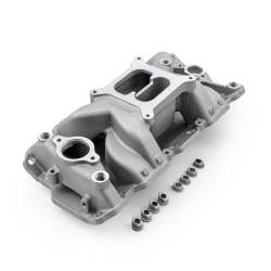 Speedmaster - Speedmaster 1-147-007 MidRise Air Intake Manifold Satin for 57-95 Chevy SBC - Image 1