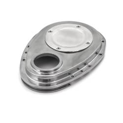 Speedmaster - Speedmaster PCE265.1061 Chevy SBC 350 2Pc Polished Timing Cover w/Inspection - Image 1
