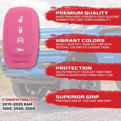 Recon - Recon 264002DG2PK Silicone Key Fob Cover Pink for 19-25 RAM Trucks - Image 2