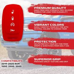 Recon - Recon 264002DG2RD Silicone Key Fob Cover Red for 19-25 RAM Trucks - Image 2