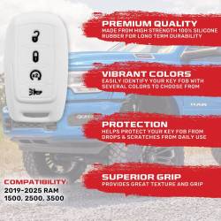 Recon - Recon 264002DG2WH Silicone Key Fob Cover White for 19-25 RAM Trucks - Image 2