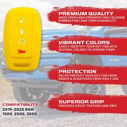 Recon - Recon 264002DG2YL Silicone Key Fob Cover Yellow for 19-25 RAM Trucks - Image 2