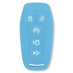 Recon - Recon 264002FD1BB Silicone Key Fob Cover Baby Blue 14-17 F150/Super Duty - Image 1