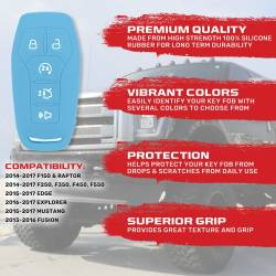Recon - Recon 264002FD1BB Silicone Key Fob Cover Baby Blue 14-17 F150/Super Duty - Image 2
