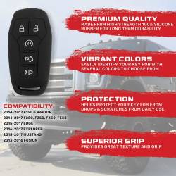 Recon - Recon 264002FD1BK Silicone Key Fob Cover Black 14-17 F150/Super Duty - Image 2