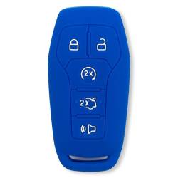 Recon - Recon 264002FD1BL Silicone Key Fob Cover Blue 14-17 F150/Super Duty - Image 1