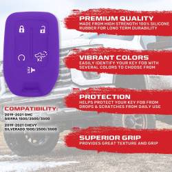 Recon - Recon 264002GM1PR Silicone Key Fob Cover Purple 19-21 Silverado/Sierra - Image 2