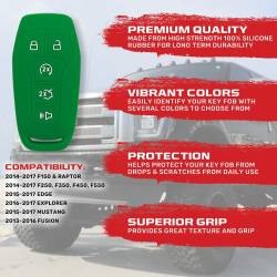 Recon - Recon 264002FD1GR Silicone Key Fob Cover Green 14-17 F150/Super Duty - Image 2