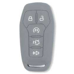 Recon - Recon 264002FD1GY Silicone Key Fob Cover Gray 14-17 F150/Super Duty - Image 1
