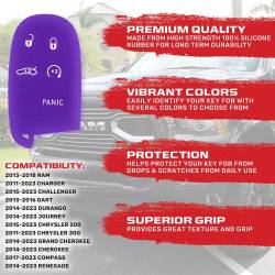 Recon - Recon 264002DG1PR Silicone Key Fob Cover Purple for 13-18 RAM Trucks - Image 2