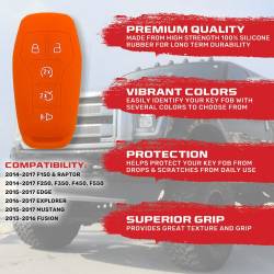 Recon - Recon 264002FD1OR Silicone Key Fob Cover Orange 14-17 F150/Super Duty - Image 2