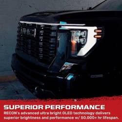 Recon - Recon 264001AML 79" High Power Universal LED DRL Hood Light Amber - Image 3