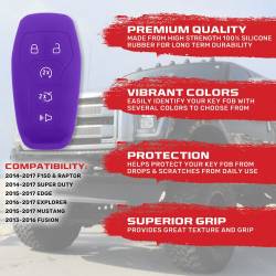 Recon - Recon 264002FD1PR Silicone Key Fob Cover Purple 14-17 F150/Super Duty - Image 2