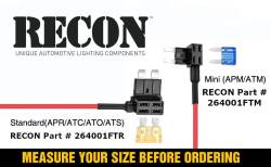 Recon - Recon 264001FTM Fuse Box Quick Tap w/5A & 30A Fuses Mini Size Fuse - Image 3