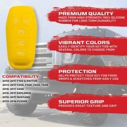 Recon - Recon 264002FD1YL Silicone Key Fob Cover Yellow 14-17 F150/Super Duty - Image 2
