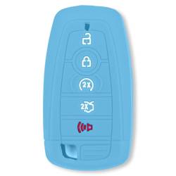 Recon - Recon 264002FD2BB Silicone Key Fob Cover Baby Blue 18-25 F150/Super Duty - Image 1