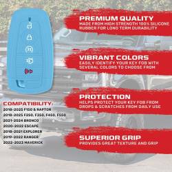 Recon - Recon 264002FD2BB Silicone Key Fob Cover Baby Blue 18-25 F150/Super Duty - Image 2