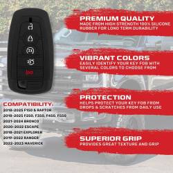 Recon - Recon 264002FD2BK Silicone Key Fob Cover Black 18-25 F150/Super Duty - Image 2