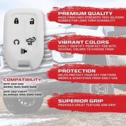 Recon - Recon 264002GM1WH Silicone Key Fob Cover White 19-21 Silverado/Sierra - Image 2