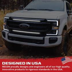 Recon - Recon 264438WHBK 37" High Power LED DRL Hood Lights White for 17-22 Super Duty - Image 2