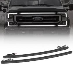 Recon - Recon 264438WHBK 37" High Power LED DRL Hood Lights White for 17-22 Super Duty - Image 1