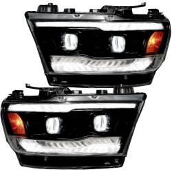 Recon - Recon 264376BKCS Projector HeadLights Smoked Lens for 19-23 RAM 1500 - Image 2