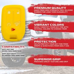 Recon - Recon 264002GM1YL Silicone Key Fob Cover Yellow 19-21 Silverado/Sierra - Image 2