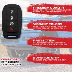 Recon - Recon 264002DG2BK Silicone Key Fob Cover Black for 19-25 RAM Trucks - Image 2