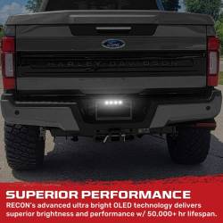 Recon - Recon 264310BK Black Aluminum LED Lighted License Plate Frame - Image 3
