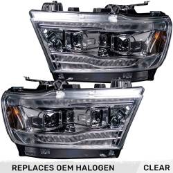 Recon - Recon 264376CLCS Projector HeadLights Clear Lens for 19-23 RAM 1500 - Image 1