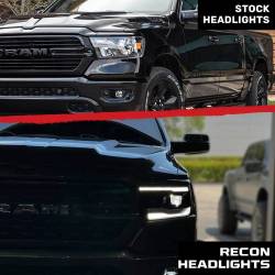 Recon - Recon 264376CLCS Projector HeadLights Clear Lens for 19-23 RAM 1500 - Image 3