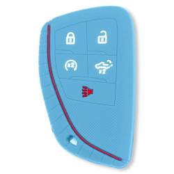 Recon - Recon 264002GM2BB Silicone Key Fob Cover Baby Blue 22-25 Silverado/Sierra - Image 1