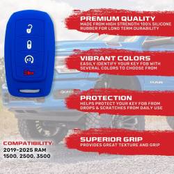 Recon - Recon 264002DG2BL Silicone Key Fob Cover Blue for 19-25 RAM Trucks - Image 2