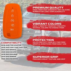 Recon - Recon 264002FD2OR Silicone Key Fob Cover Orange 18-25 F150/Super Duty - Image 2