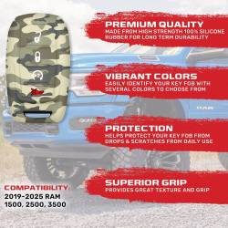 Recon - Recon 264002DG2GC Silicone Key Fob Cover Green Camo for 19-25 RAM Trucks - Image 2