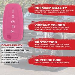 Recon - Recon 264002FD2PK Silicone Key Fob Cover Pink 18-25 F150/Super Duty - Image 2