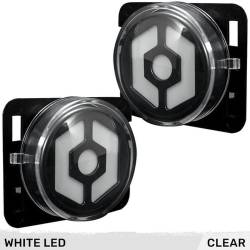 Recon - Recon 264335WHCL LED Front Side Fender Lenses Clear/White for 07-18 Wrangler JK - Image 1