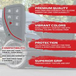 Recon - Recon 264002GM3GY Silicone Key Fob Cover Gray 21-25 Tahoe/Suburban/Yukon/XL - Image 2