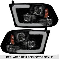 Recon - Recon 264270BKC Projector HeadLights Smoked Lens 09-18 RAM 1500 - Image 1