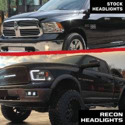 Recon - Recon 264270BKC Projector HeadLights Smoked Lens 09-18 RAM 1500 - Image 4