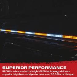 Recon - Recon 26415MD MayDay Strobing 49" LED Tailgate Light Bar White/Amber - Image 3