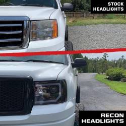 Recon - Recon 264271BKC Projector HeadLights Smoked Lens for 07-13 GMC Sierra 1500HD - Image 4