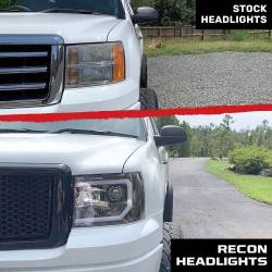 Recon - Recon 264271CLC Projector HeadLights Clear Lens for 07-13 GMC Sierra 1500/HD - Image 4