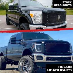 Recon - Recon 264272BKC Projector HeadLights Smoked Lens 11-16 Ford Super Duty - Image 4