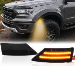 Recon - Recon 264341BK LED Side Marker Lights Smoked/Amber 19-23 Ford Ranger - Image 1