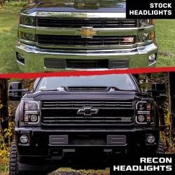 Recon - Recon 264275BKC Projector HeadLights Smoked Lens for 14-16 Silverado 1500 - Image 4