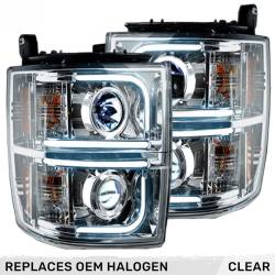 Recon - Recon 264275CLC Projector HeadLights Clear Lens 14-16 Silverado 1500 - Image 1