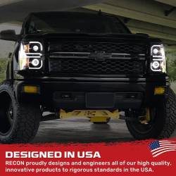Recon - Recon 264275CLC Projector HeadLights Clear Lens 14-16 Silverado 1500 - Image 3